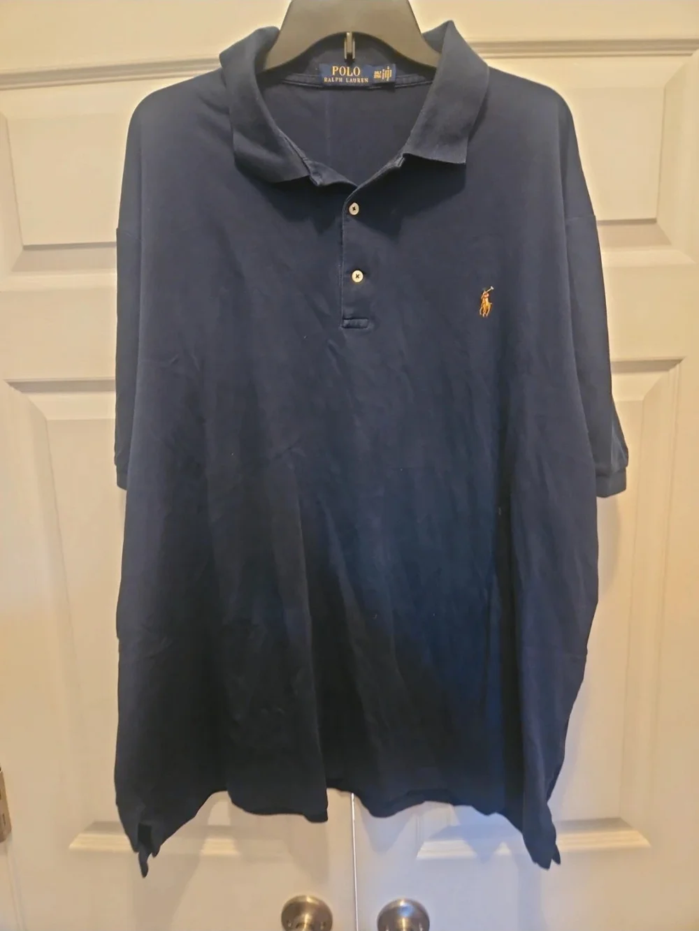 Ralph Lauren Men’s Navy Polo Shirt with Gold Pony